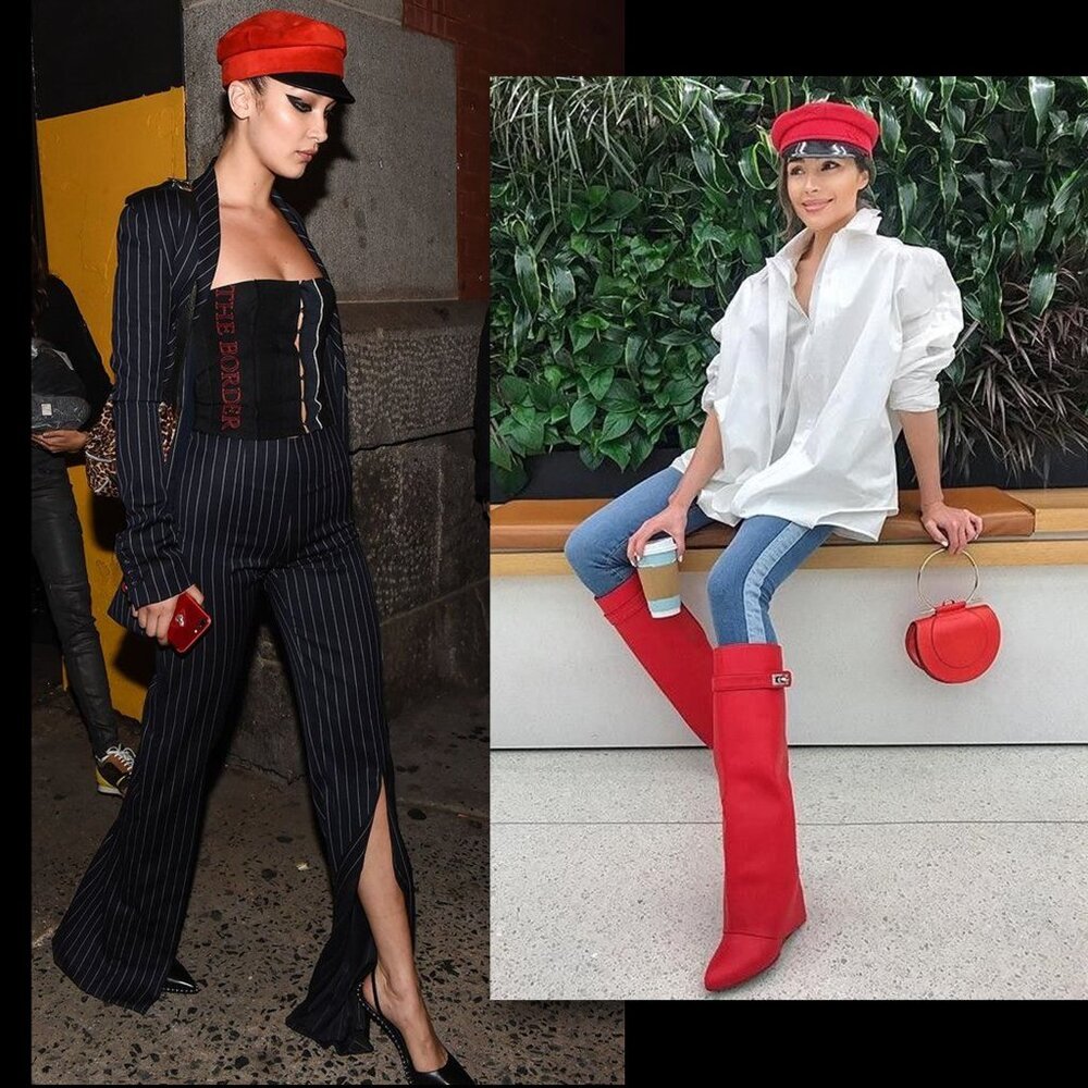 𝐑𝐔𝐒𝐋𝐀𝐍 𝐁𝐀𝐆𝐈𝐍𝐒𝐊𝐈𝐘 Red Wool Baker Boy Cap NEW WITH TAGS!! - Picture 13 of 16